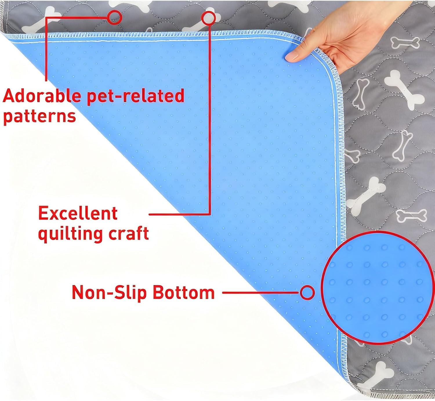 Puppypad genéricas, fondo impermeable para evitar derrames en muebles