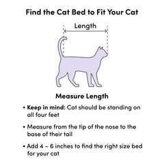 Genérica cama-gatos borde elevado, soporte para cabeza y cuello.