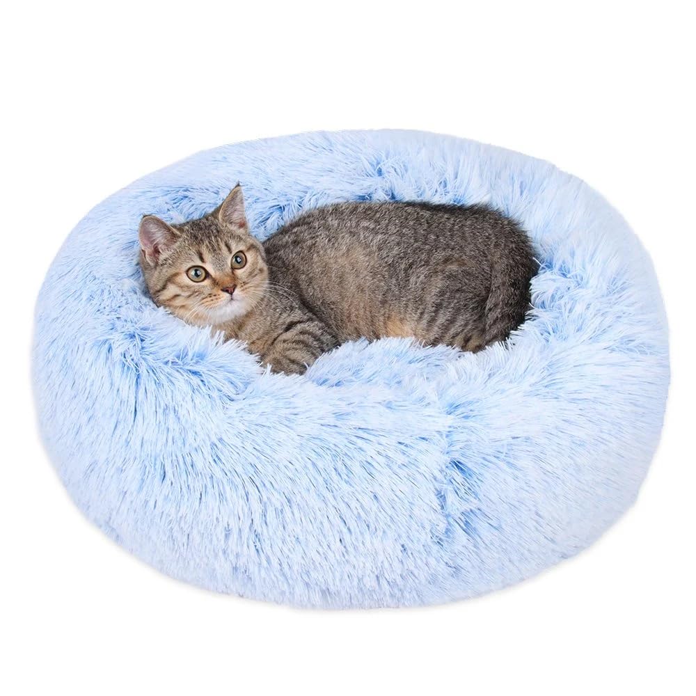 Genérica cama-gatos interior redonda 20x20 pulgadas, ideal para acurrucarse.