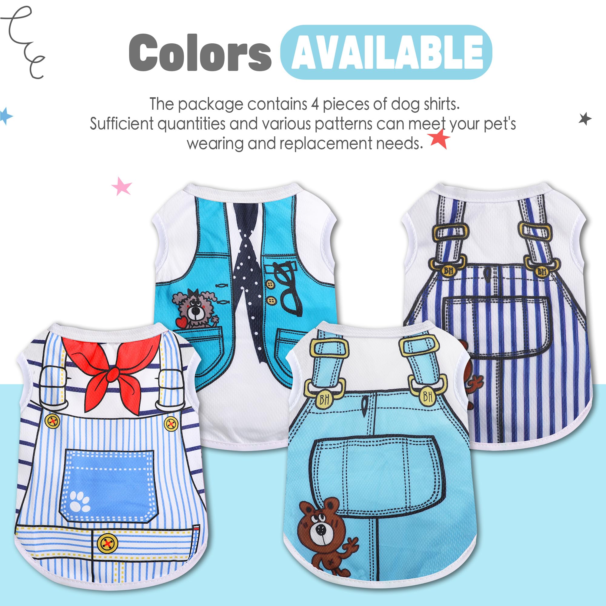 Corte sin mangas en camiseta de malla para perro pequeño, movimiento cómodo, Generic.