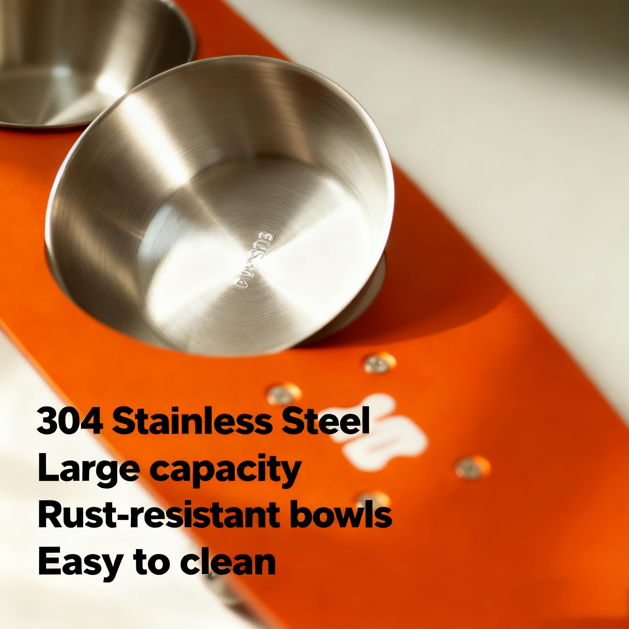 Color naranja y estilo moderno en los tazones Generic.