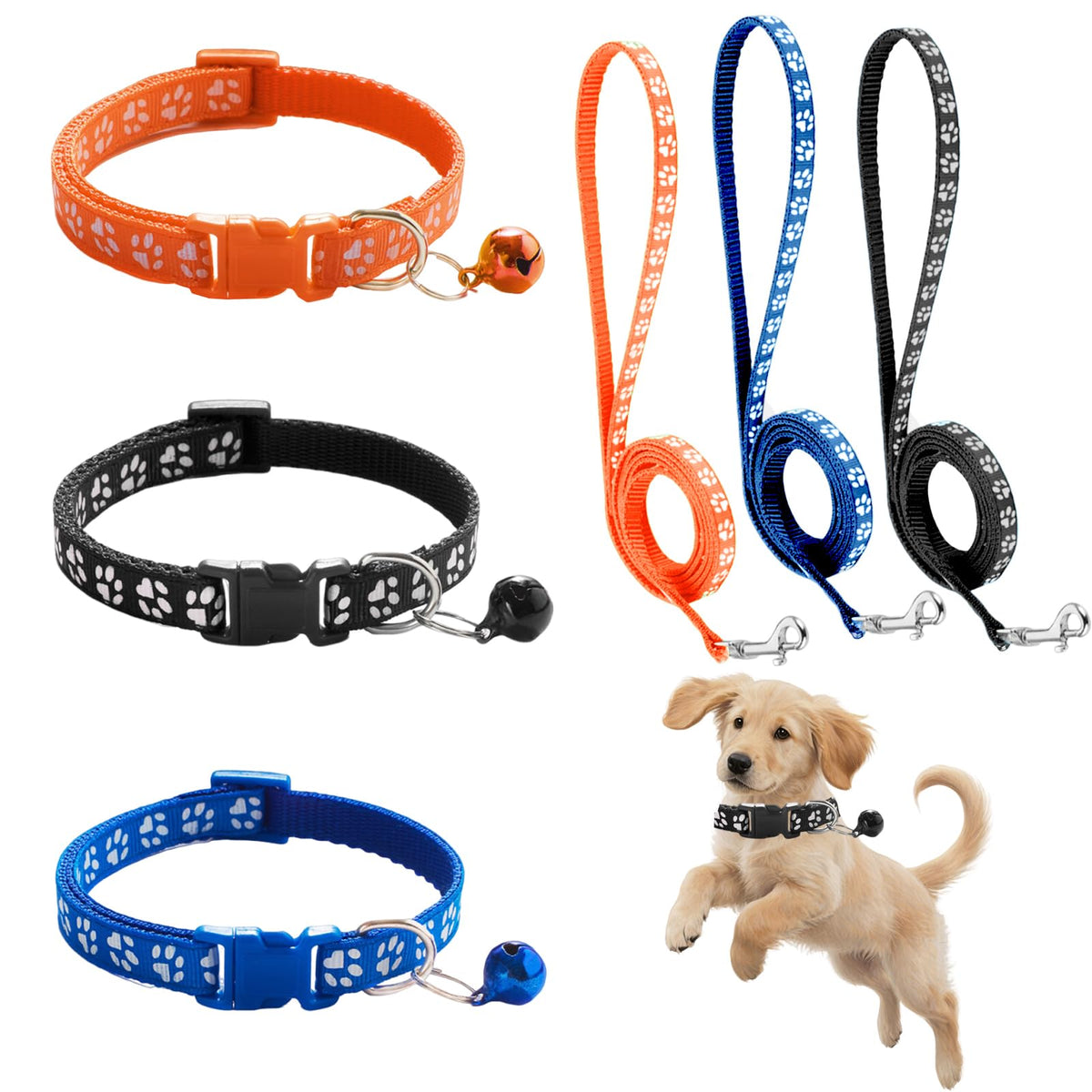 Collar Generic suave de sintético para cachorros azules, ideal para identificar