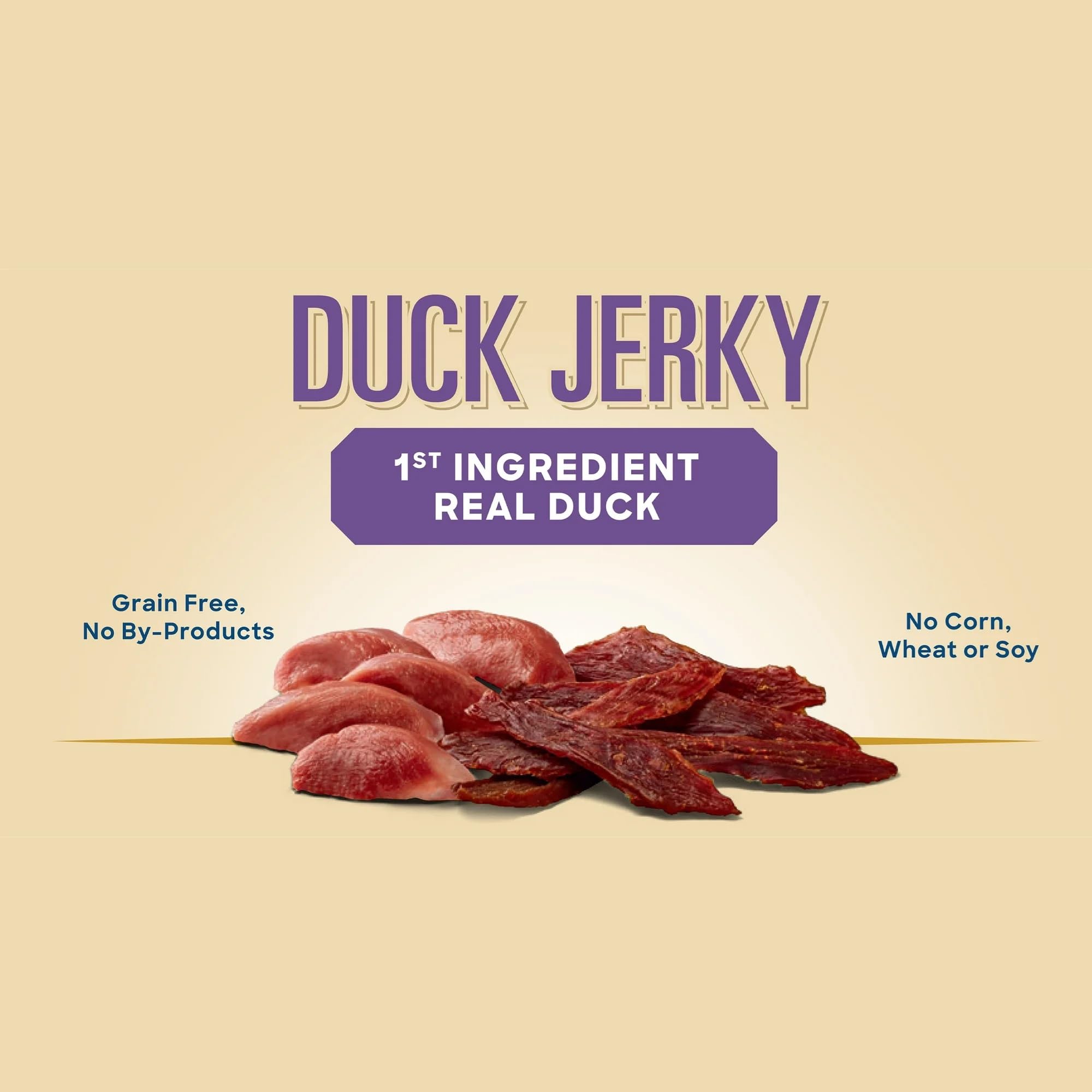 Tres ingredientes simples: pato, glicerina y sal, sin rellenos artificiales.