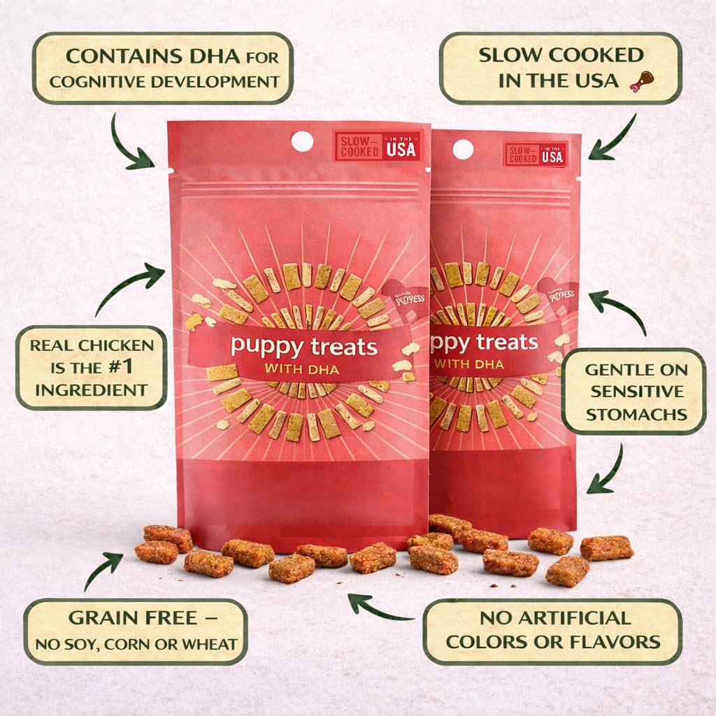 Generic Ingredientes reales de pollo y salmón, sabor y proteína para cachorros.