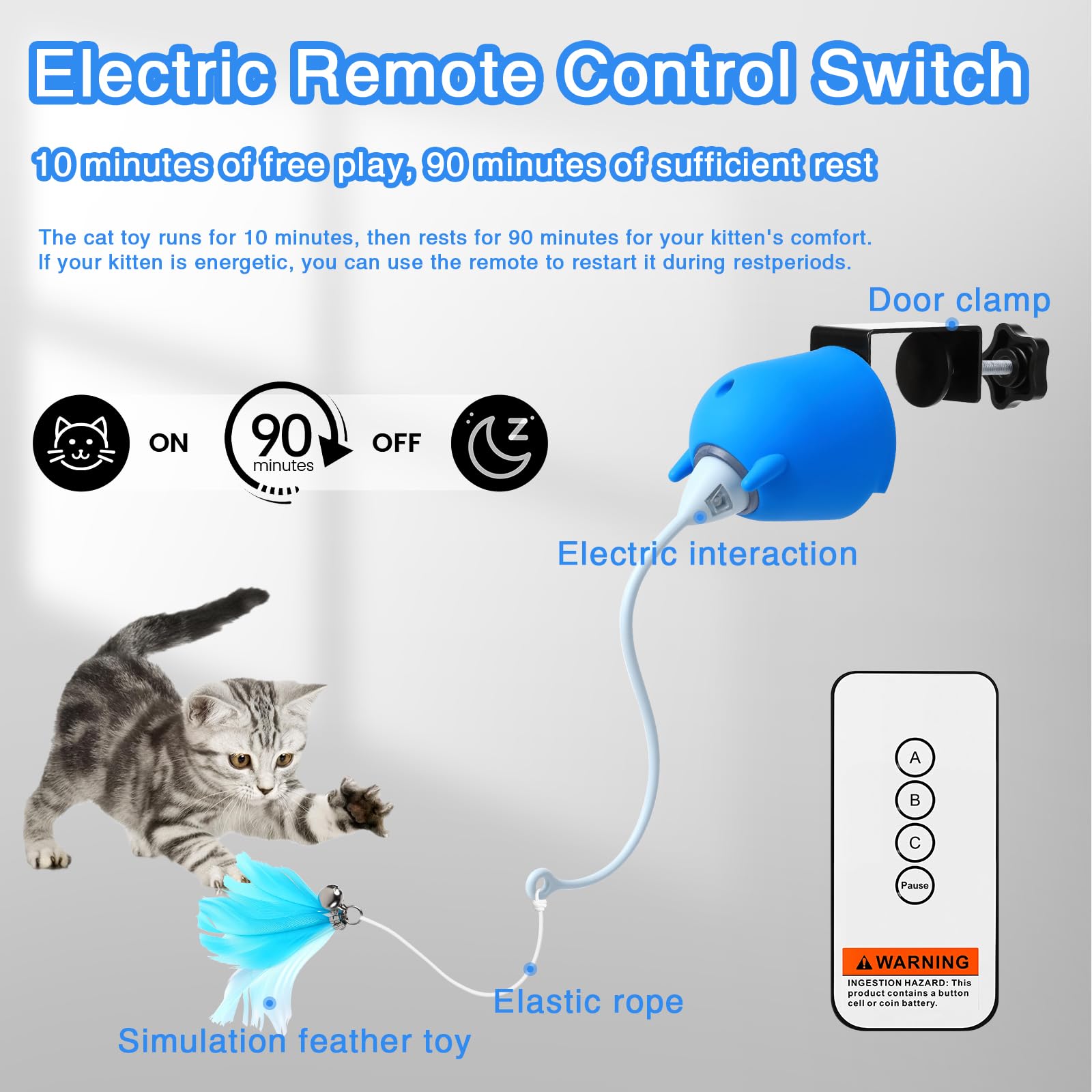 Generic: accesorios DIY en azul para personalizar el juego felino.