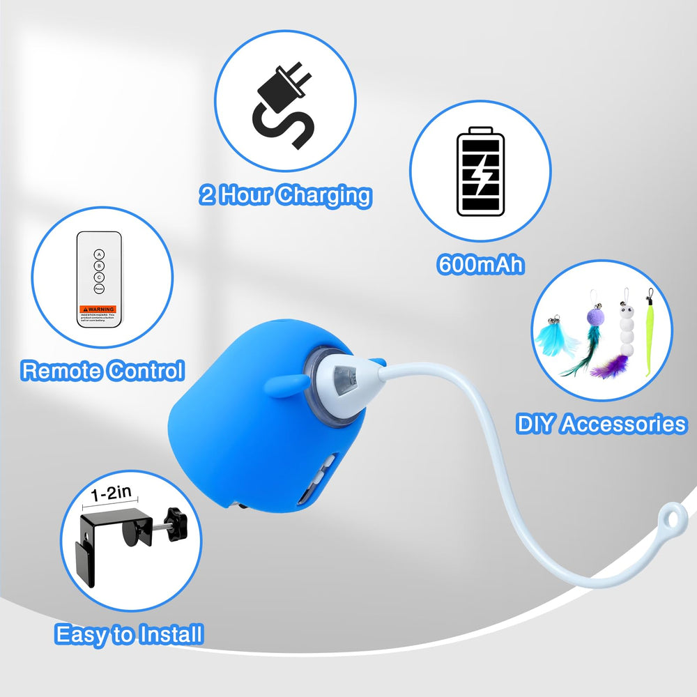 Generic: colgante azul con batería recargable para sesiones largas de juego.