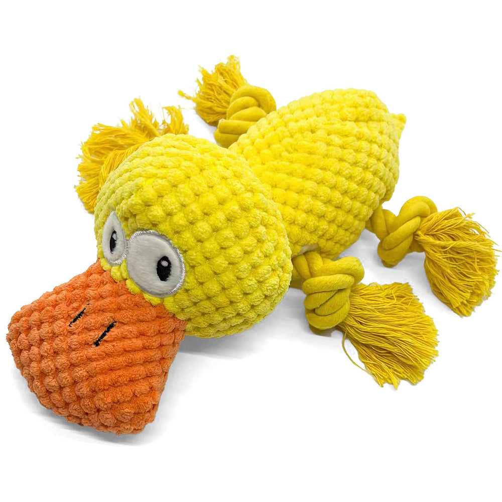 Generic: juguete indestructible con peluche resistente para mordisqueos prolongados.