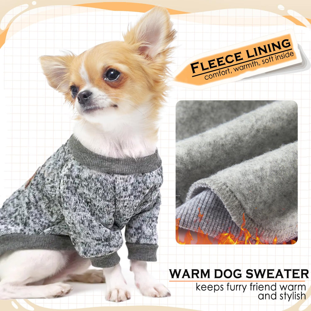 Generic suéter perro pequeño 2-pack vista lateral, colores atractivos.