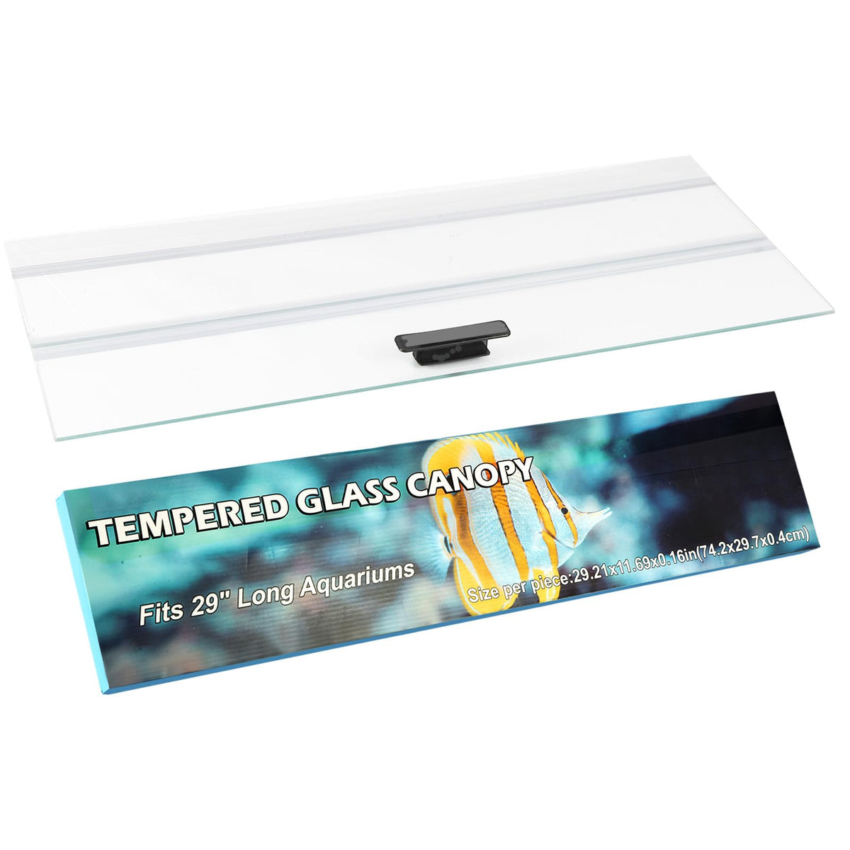 La tapa Generic de vidrio templado para acuario ofrece iluminación estable.