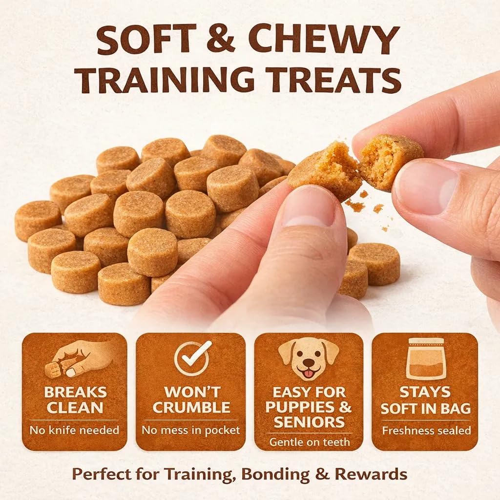 Generic Tratitos salmon blandos, porciones fáciles de partir para perros pequeños.