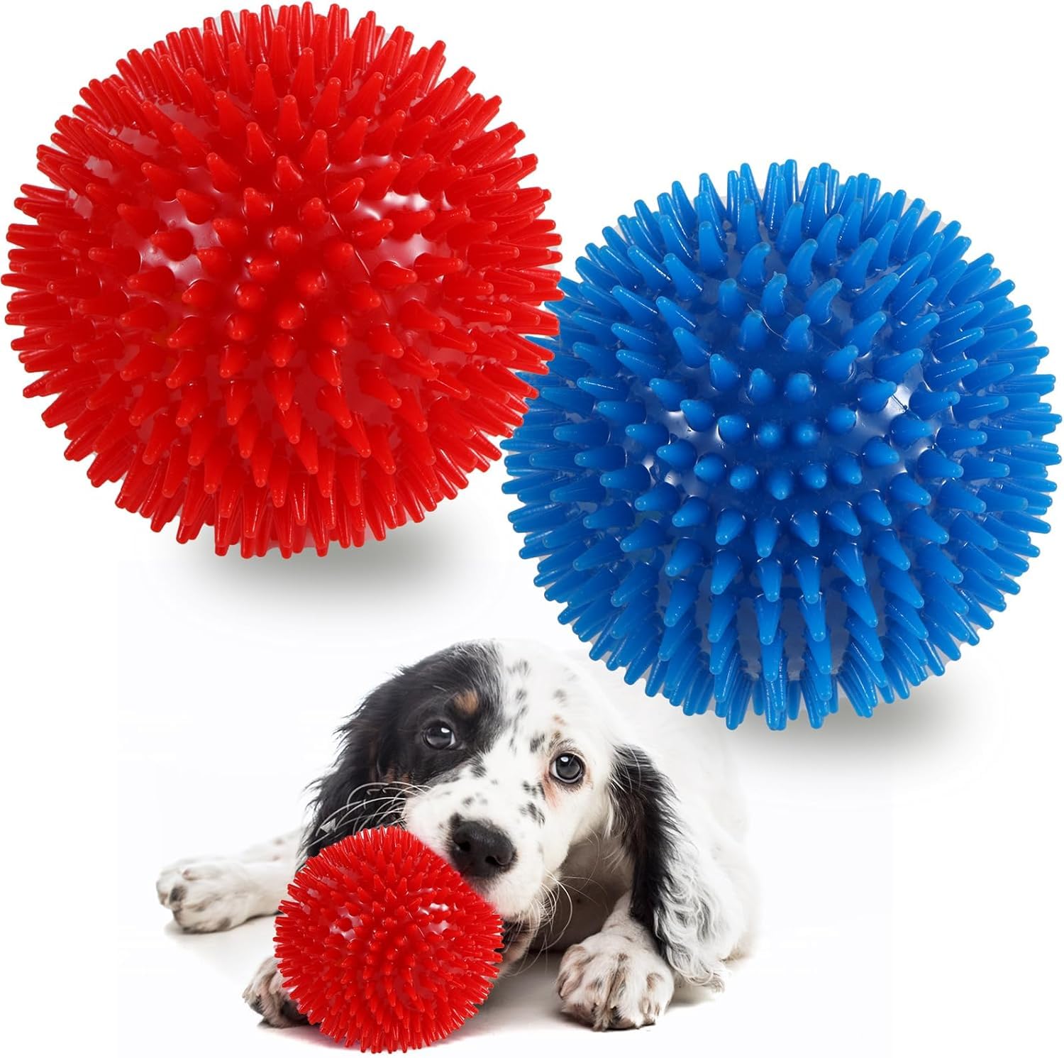 Generico bola perro espiga dura, ideal para mordedores agresivos y juego prolongado.