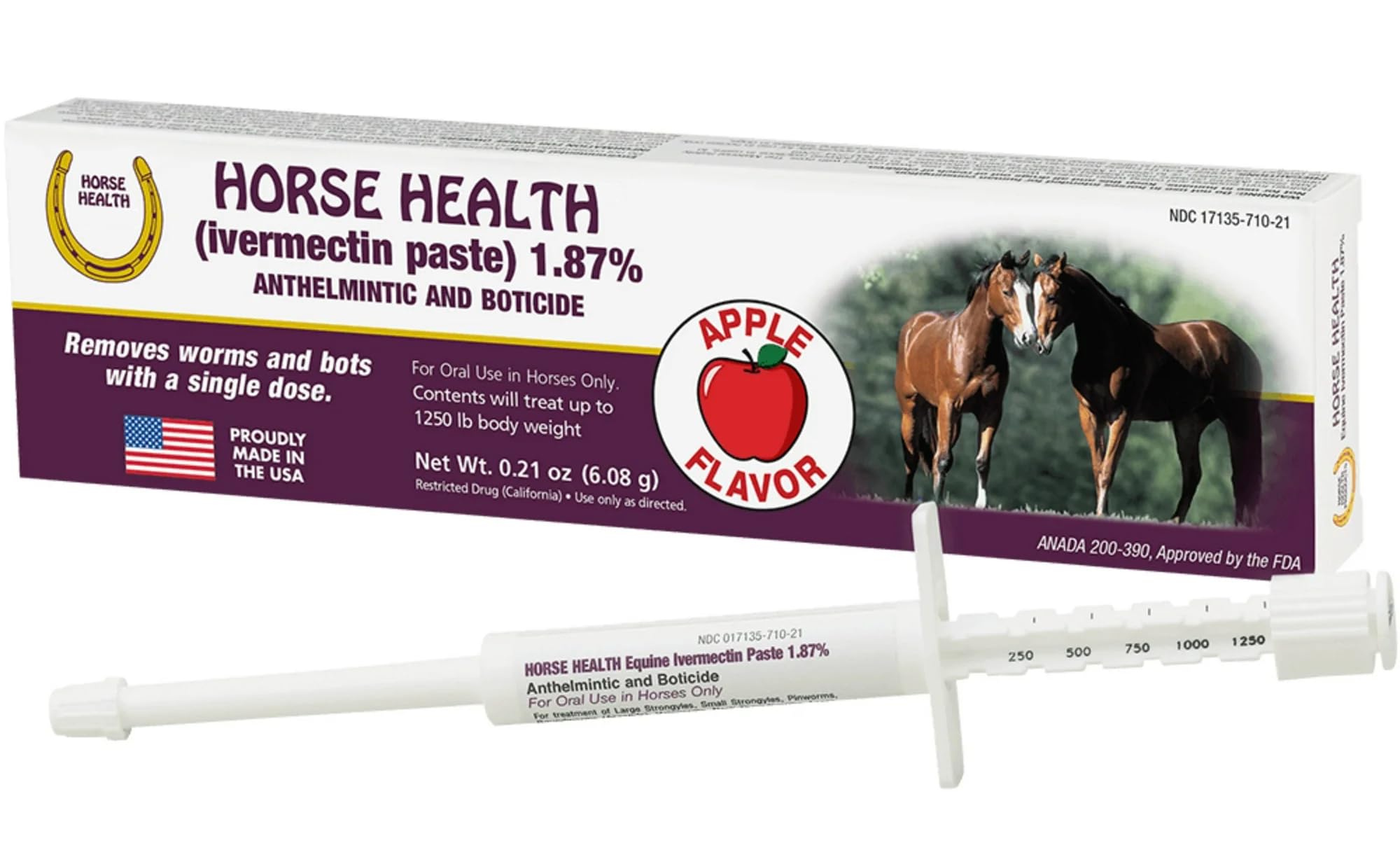 Genérico ivermectina paste sabor manzana facilita la toma en caballos