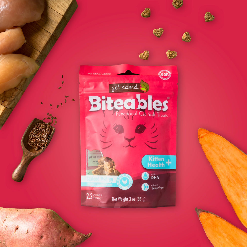 Get Naked Biteables elaborado en EE. UU.; ingredientes de calidad para tu gato