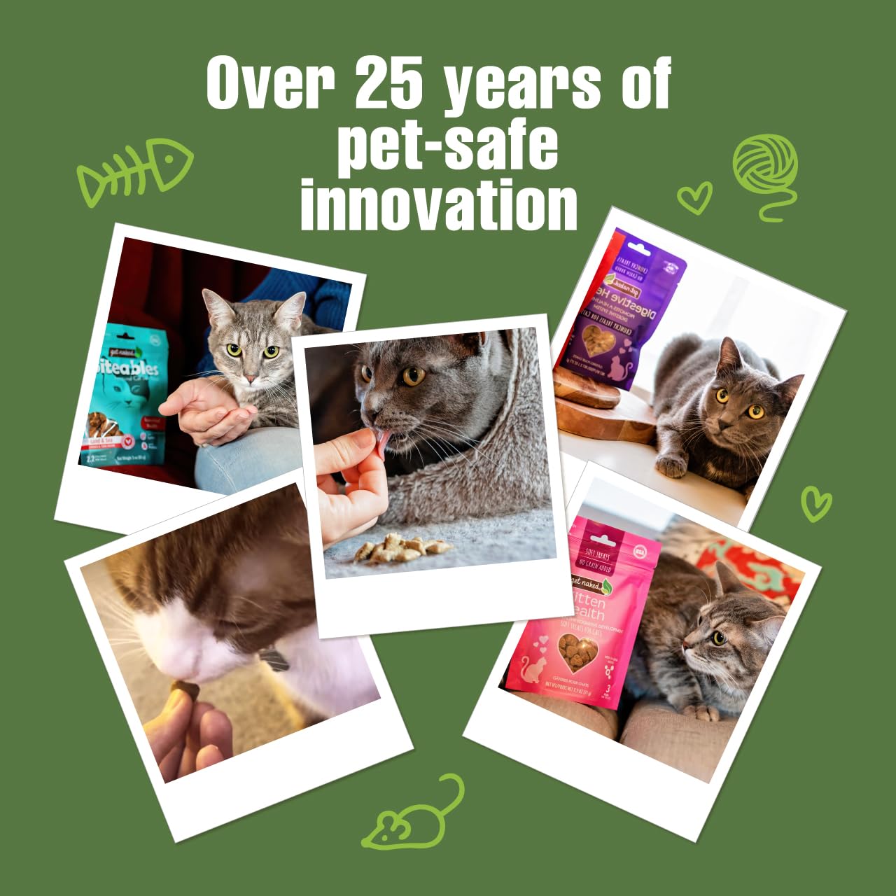 Get Naked fabricación nacional para confianza y consistencia en la nutrición felina.