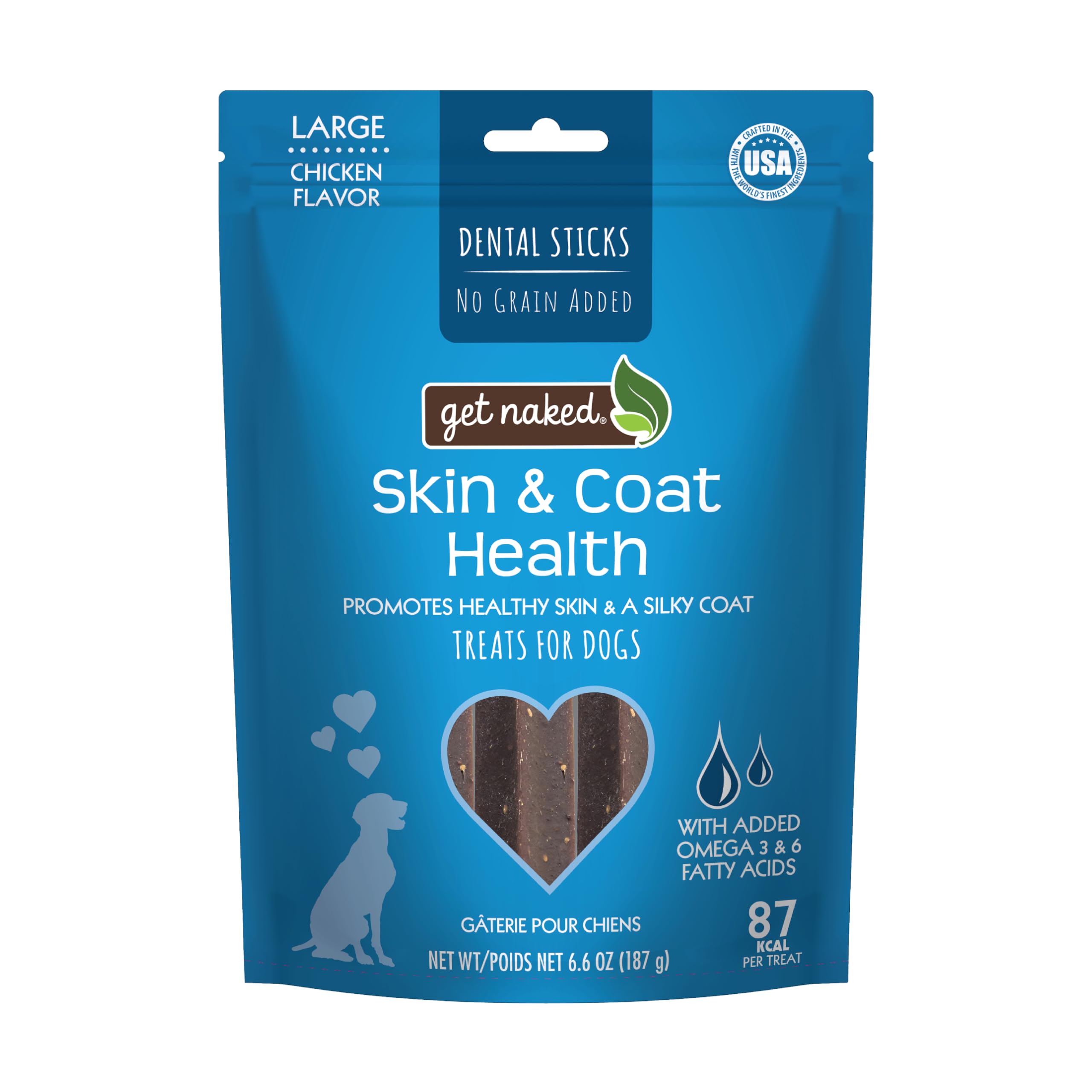 Get Naked palitos dentales Skin & Coat para piel sana y pelaje brillante durante la masticación