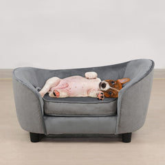 Getifun sillon cama para mascotas con velvet, ideal para siestas cómodas.