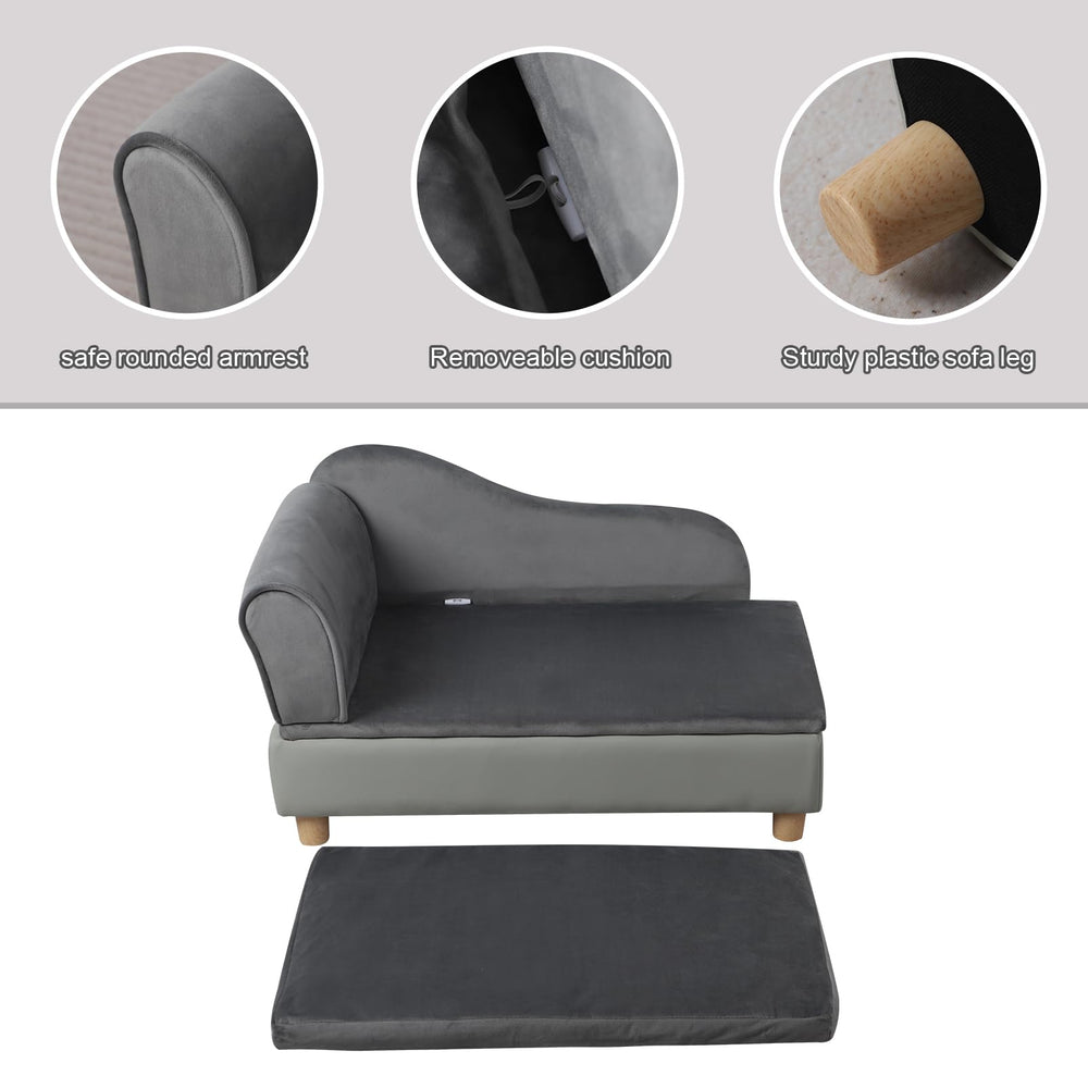 Getifun sofá-cama para perros pequeños con patas de plástico estables.