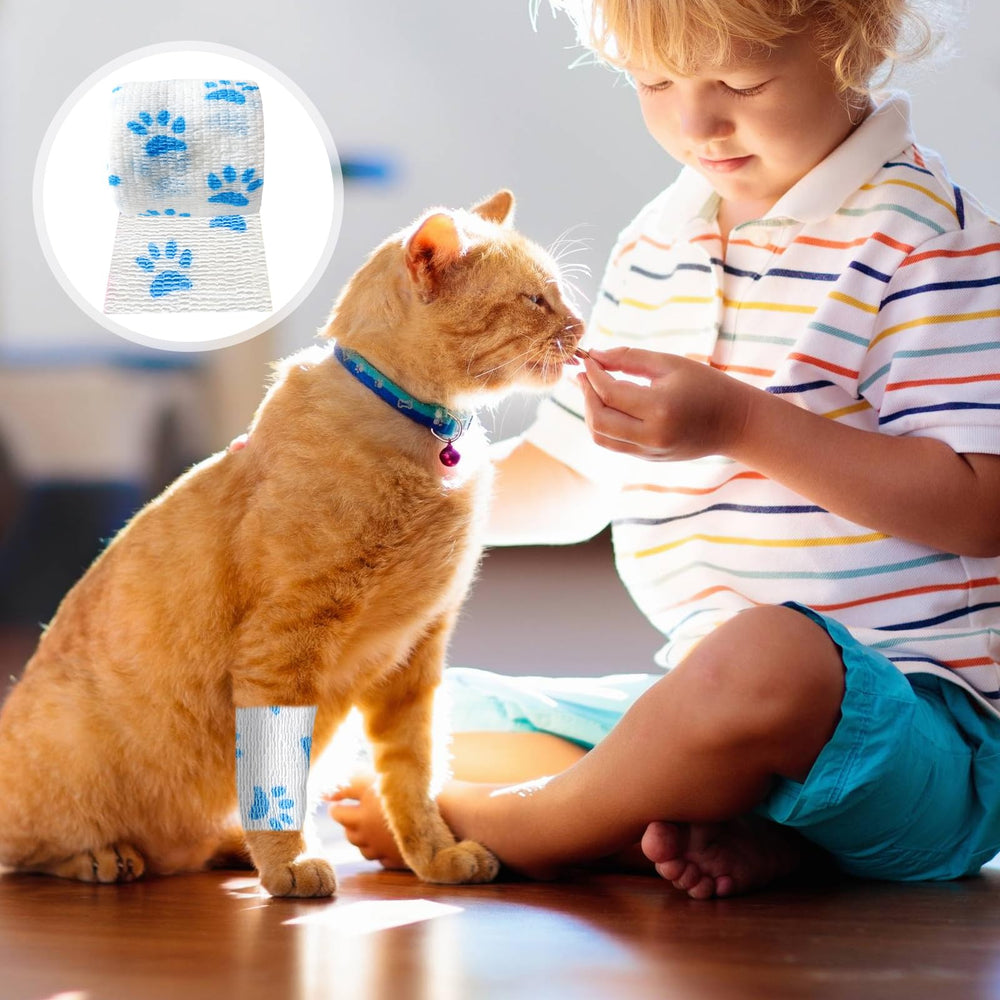 GIFTMISSU Vet Wrap patitas blanco: visibilidad para seguimiento
