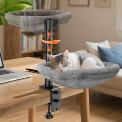 Giisorde cama escritorio gato con rotación 360°, permite mantener cerca a tu mascota.