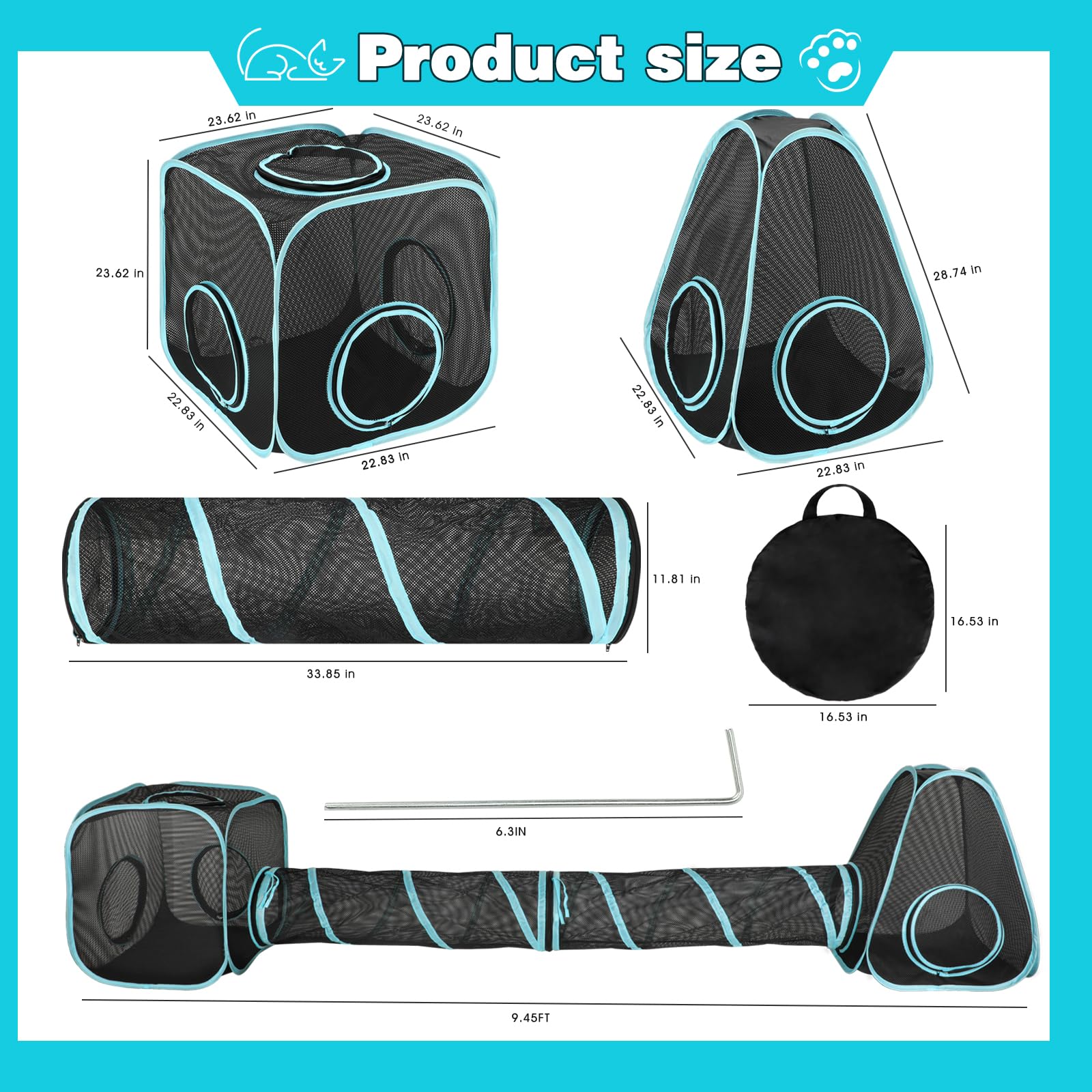 GINDOOR cubos rectangulares para mascotas, ofrecen espacio para trepar y descansar.