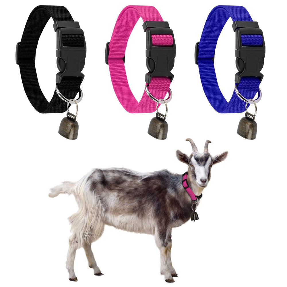 Collares GINDOOR para cabras con cascabel, pack de 3, localización rápida.