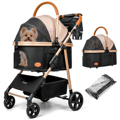 Gisaryc coche-mascotas-3-en-1 para paseos cómodos de mascotas pequeñas