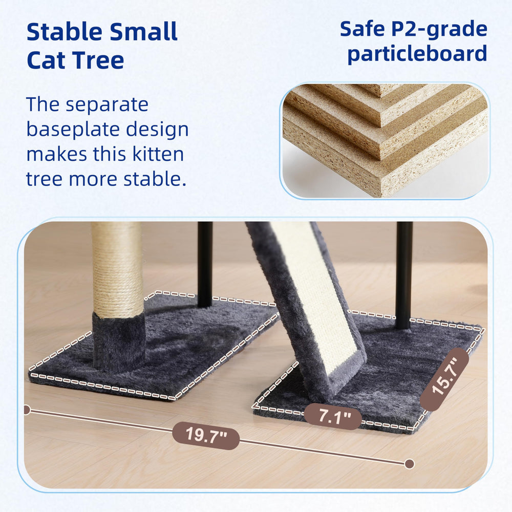 Gitelsnour árbol para gatos base estable con protección antivuelco
