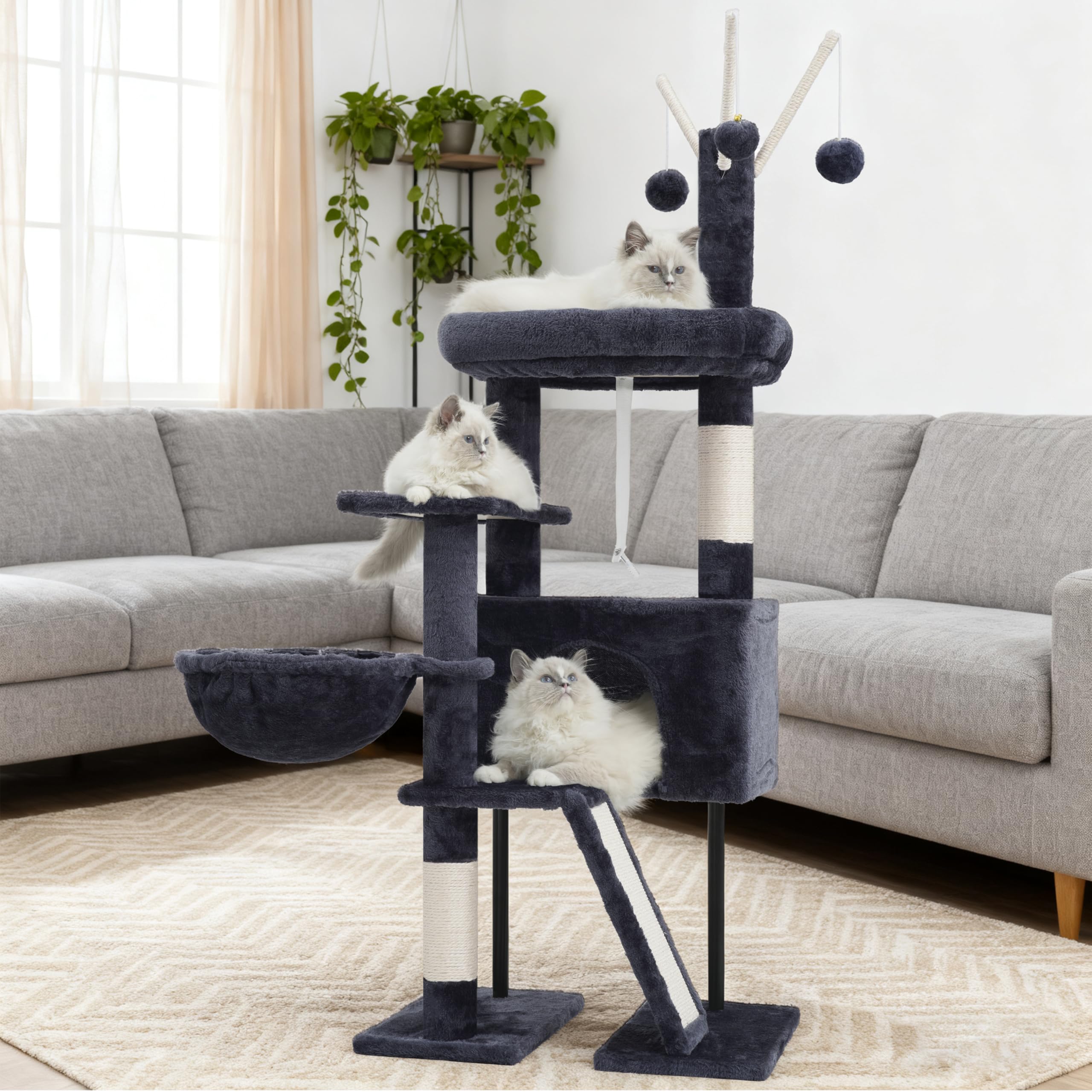 Gitelsnour árbol para gatos plataforma removible para limpieza fácil