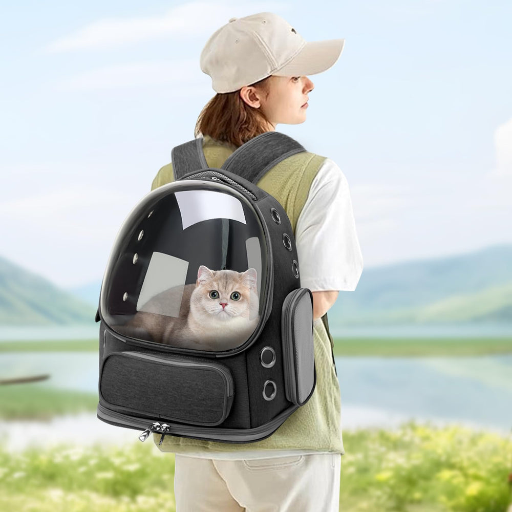 GixDix mochila para gato, apta para vuelos y viajes con seguridad