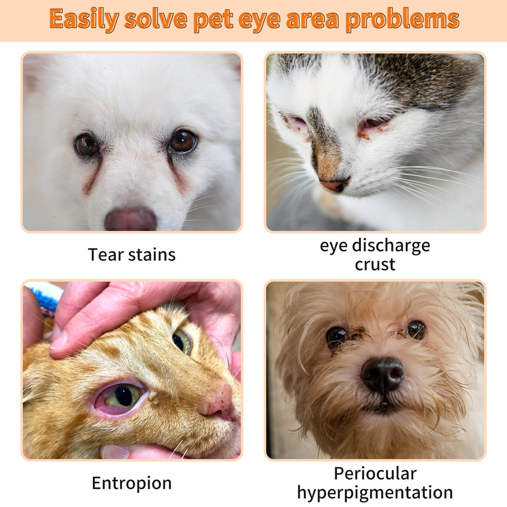 GJYC PET uso diario para cuidado ocular, ideal para pelaje blanco.
