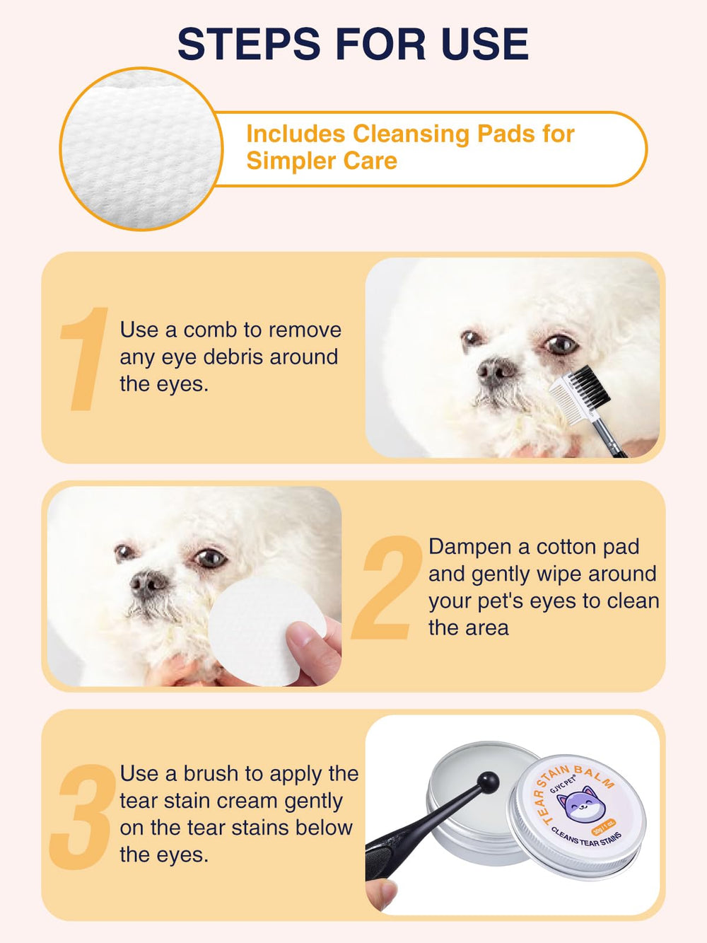 GJYC PET conjunto seguro para mascotas y ojos
