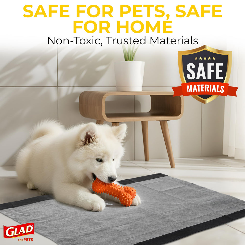 Piso seco gracias a Glad for Pets pad entrenamiento interior