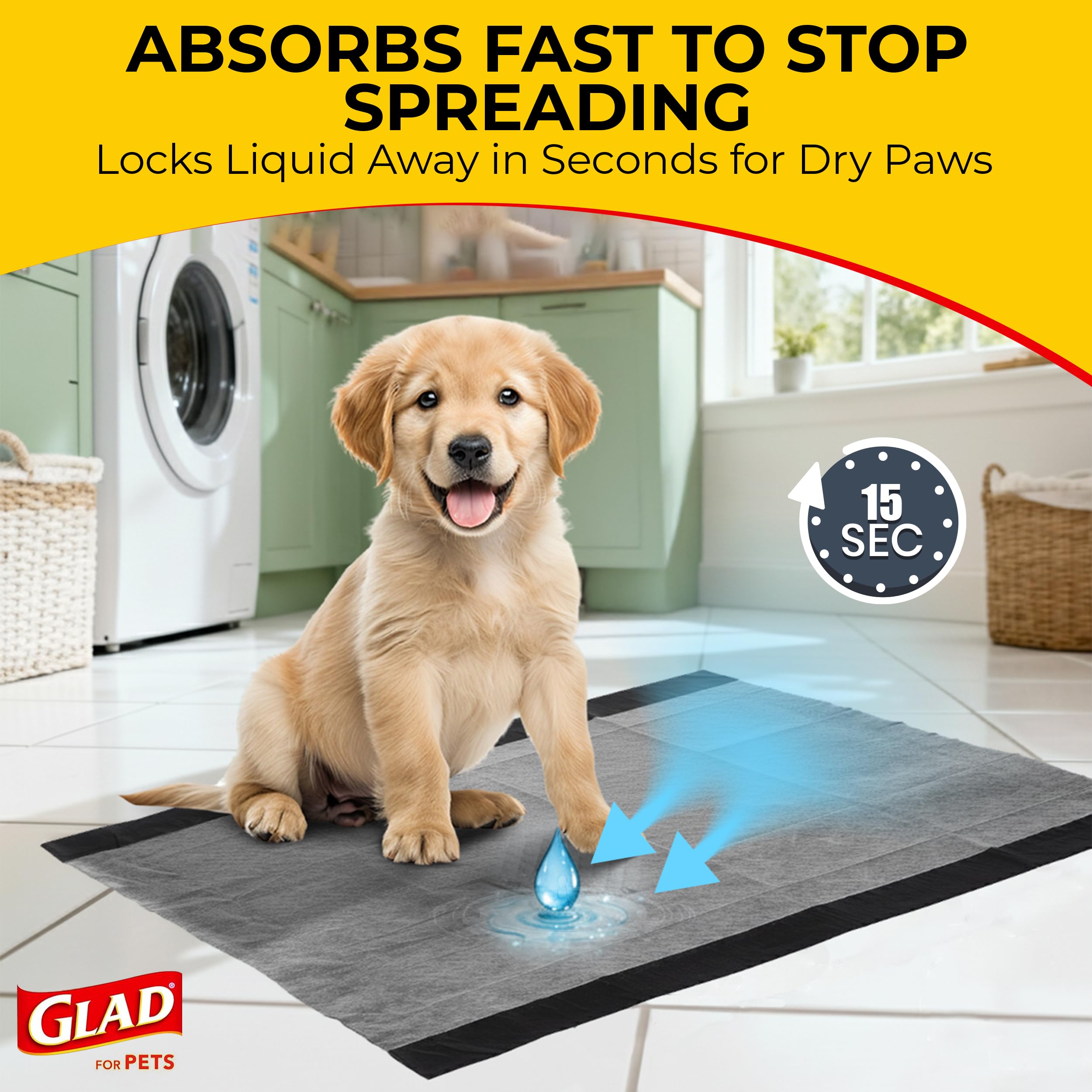 Uso múltiple de Glad for Pets pad para jaula, piso o alfombra