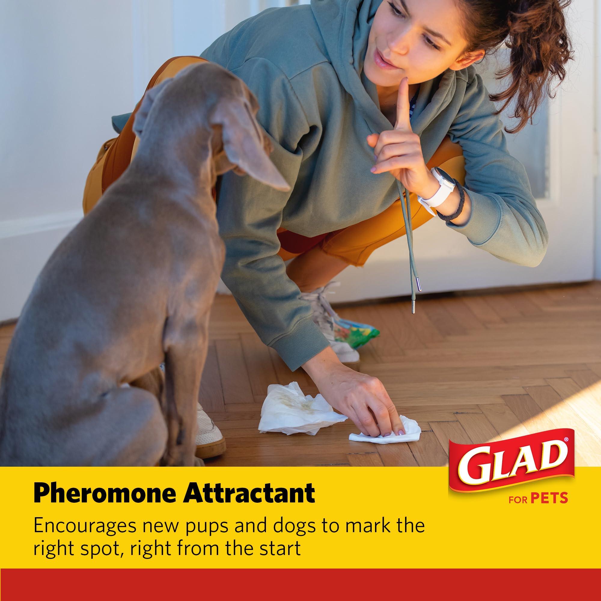Glad pad para mascotas, seis capas antifugas para mayor protección del suelo.