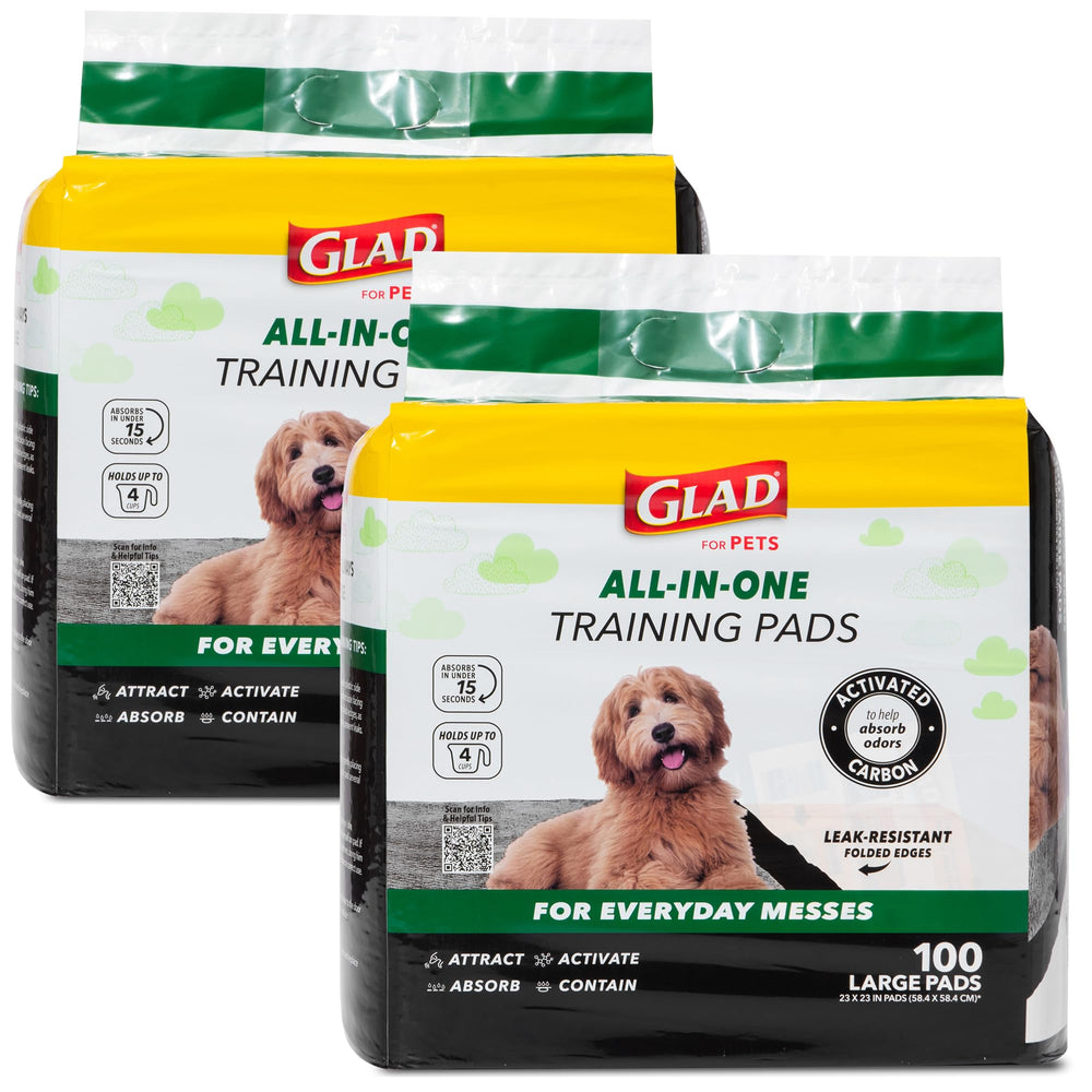 Tapete Glad con absorción máxima y carbón activo para entrenamiento y control de olores.