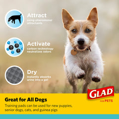 Glad paños para perros, bordes resistentes a fugas protegen el suelo.