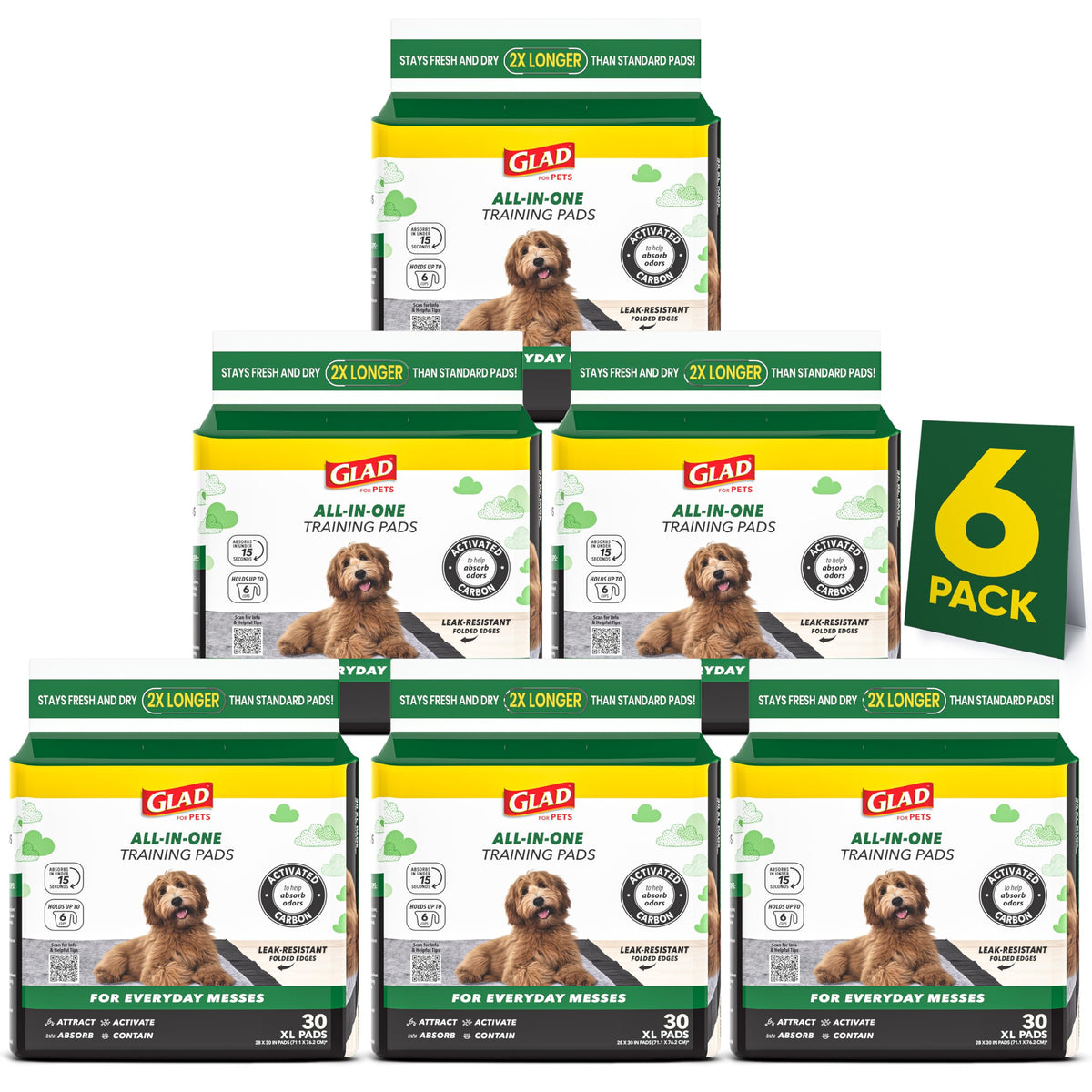 Glad para Mascotas: almohadilla extragrande para cubrir pisos y proteger durante el adiestramiento.