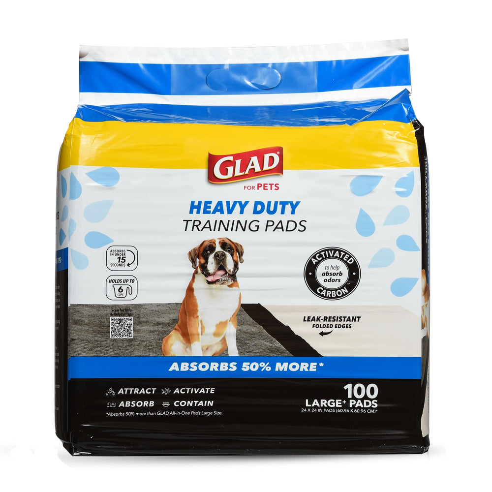 Glad para Mascotas XL almohadilla con carbón activado para reducir olores durante el entrenamiento.