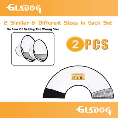 GLADOG cono blando, dos tallas exactas, ajuste perfecto para diferentes tamaños de perro