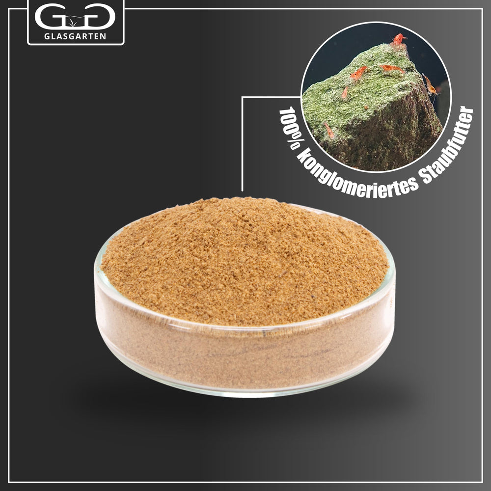 GlasGarten Care Food envase y aplicación fácil para terrario o acuario.