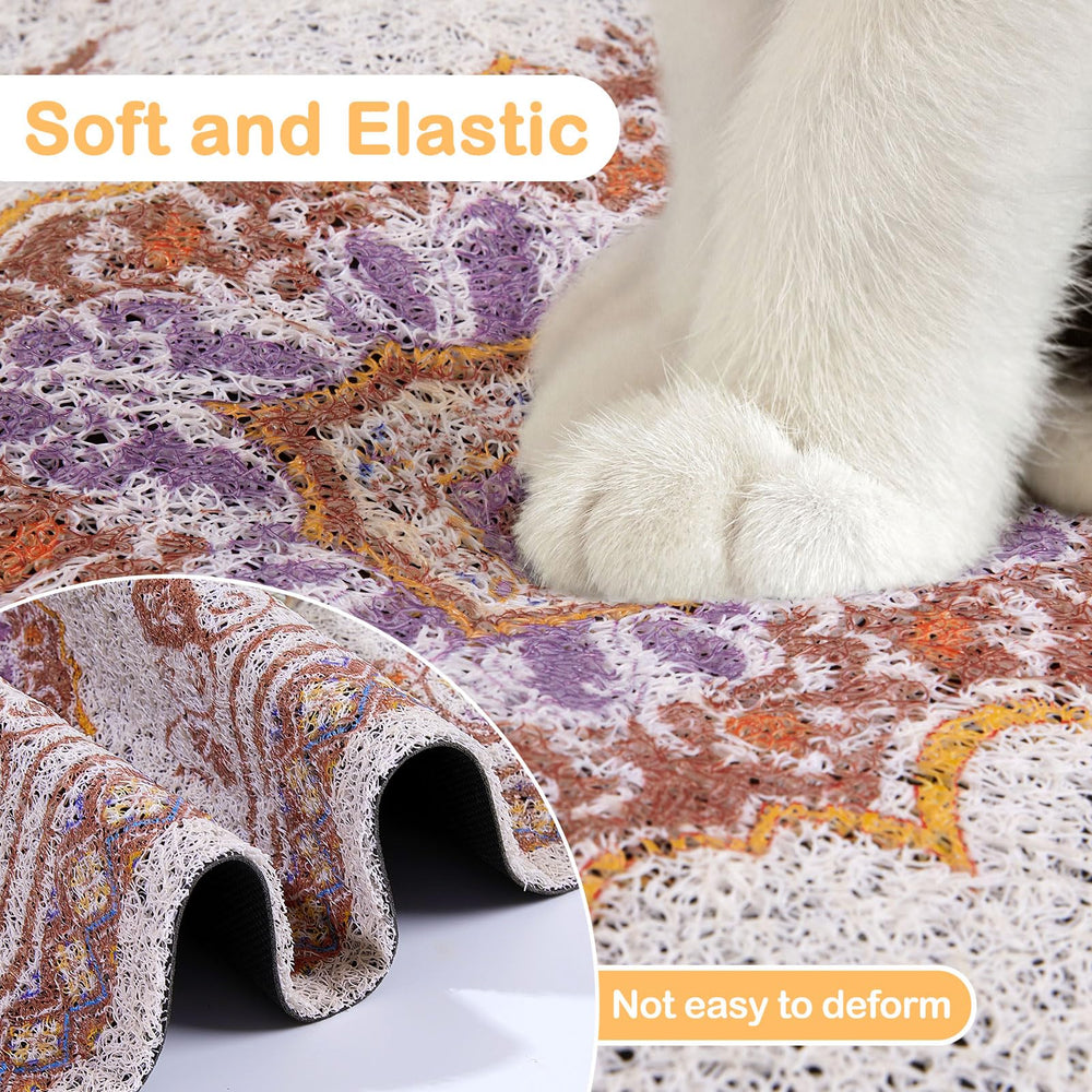 Glittme alfombra para arena de gato, capa impermeable evita filtraciones.
