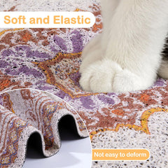 Glittme alfombra para arena de gato, capa impermeable evita filtraciones.