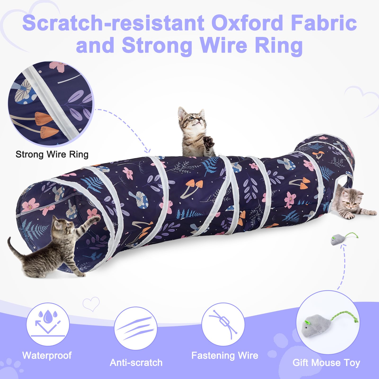 Estructura de acero resistente de Glittme Cat Tunnel para juego seguro