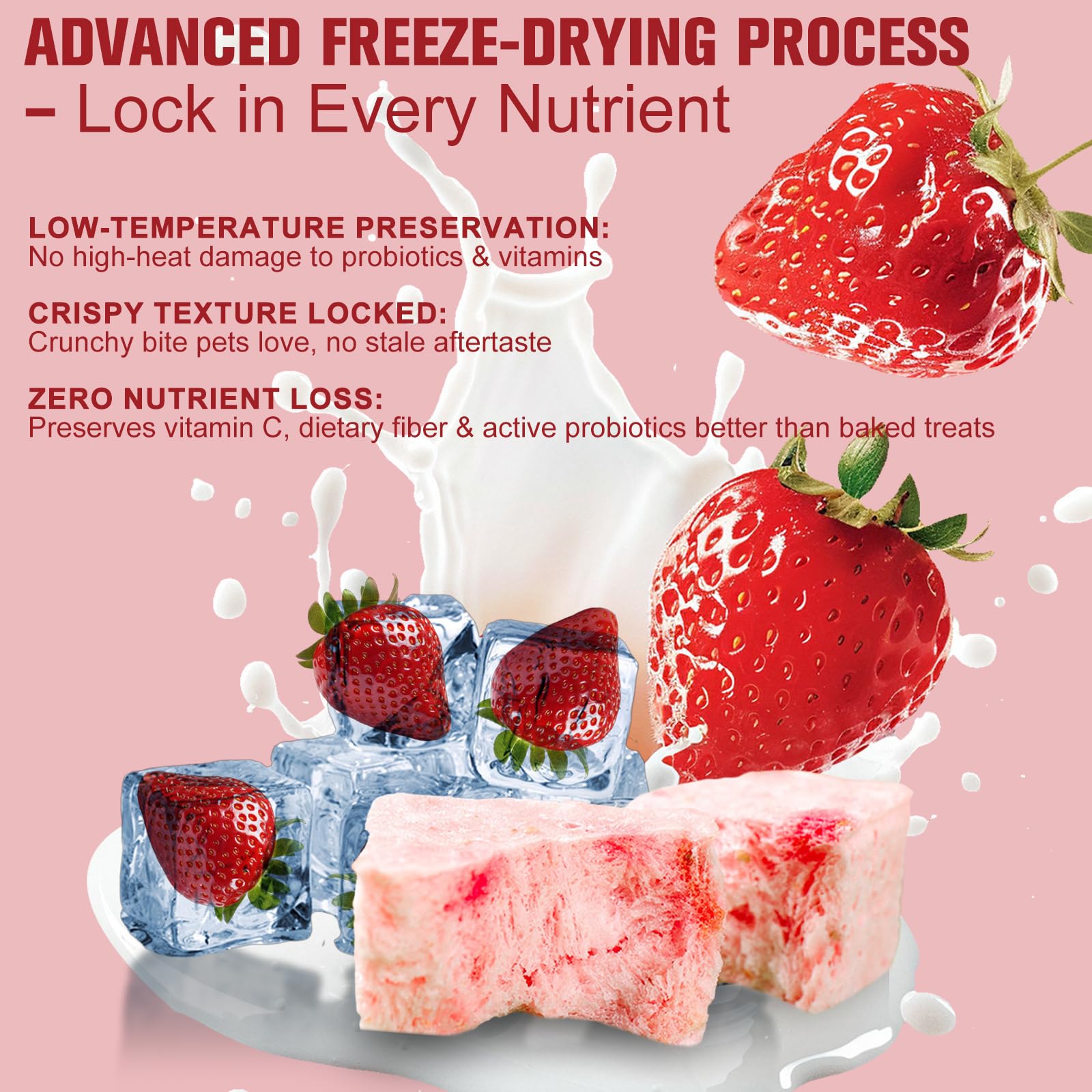 Globalpaw yogur fermentado con fresa, ingrediente natural.