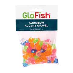 GloFish Accent Gravel realza el acuario con grava decorativa colorida.