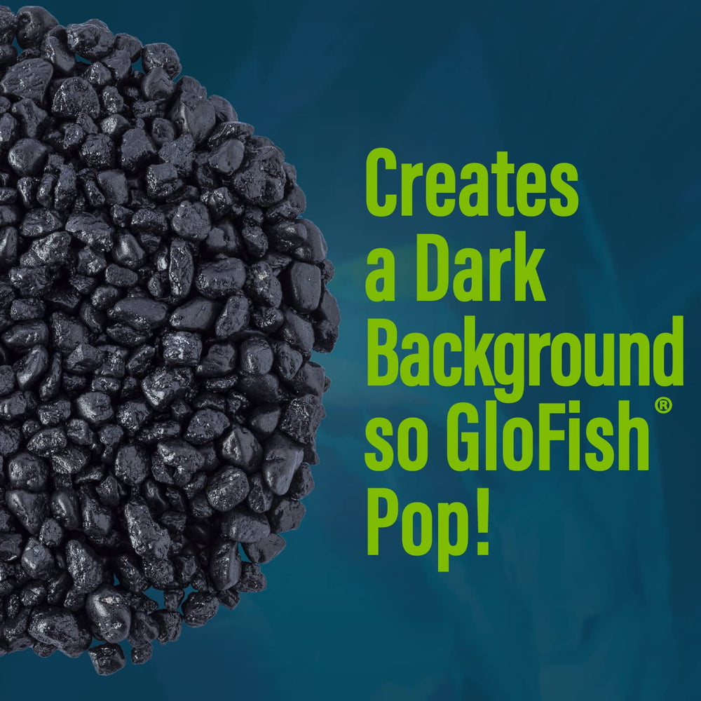 GloFish grava para acuario se ve impresionante bajo iluminación azul
