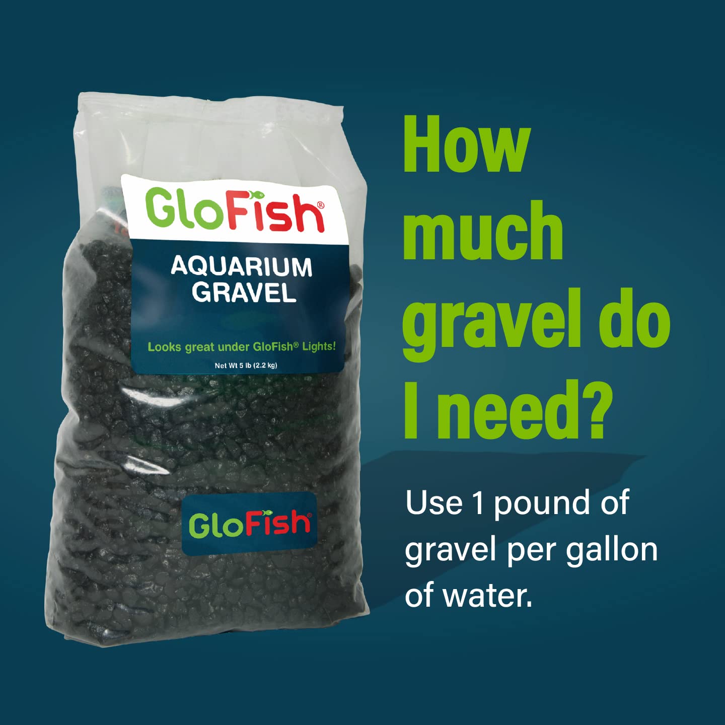 GloFish grava negra facilita crear un entorno submarino fluorescente