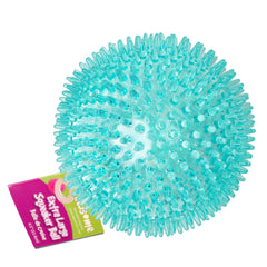 Gnawsome bola chispeante con sonajero interno para masajear encías y divertir al perro.