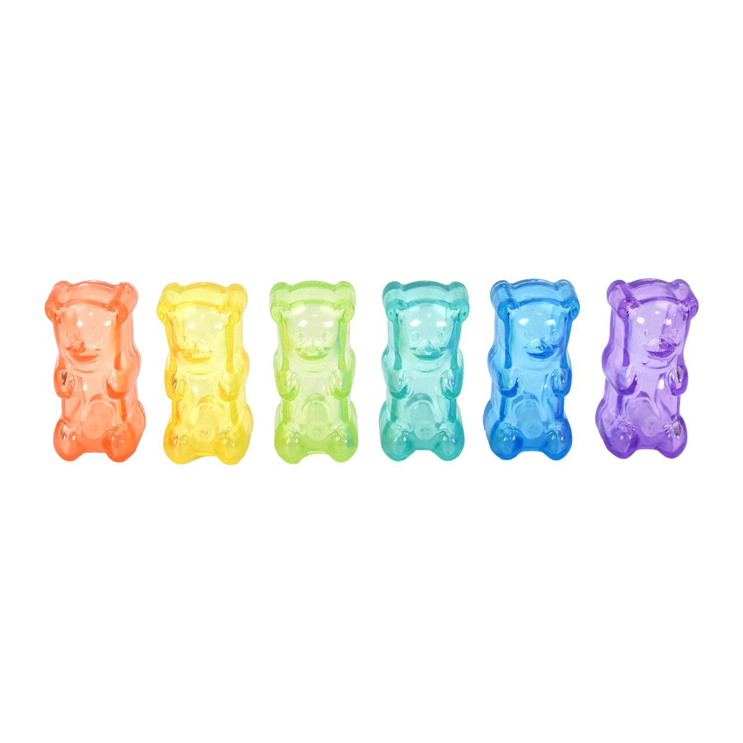 Gnawsome osito gomoso con chirrido en color azul, ideal para juegos de búsqueda.