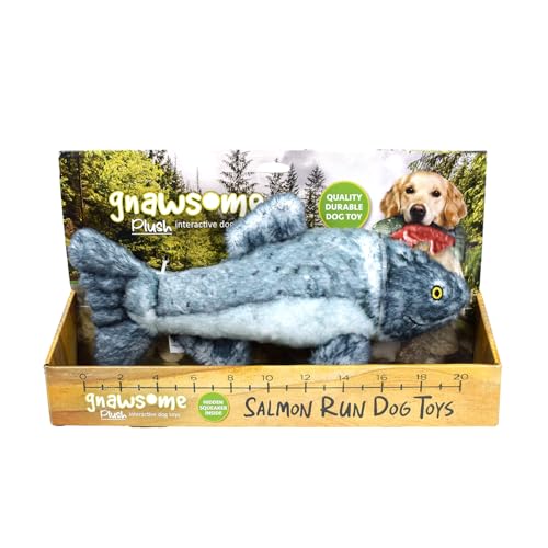 Gnawsome Salmón peluche detalle silbador interior ideal para abrazos y masticación